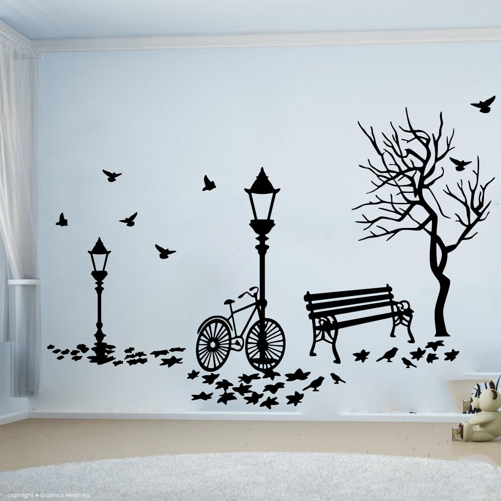 Modern Autumn Landscape Bike T - Baby Nursery Wall Lights review and price
