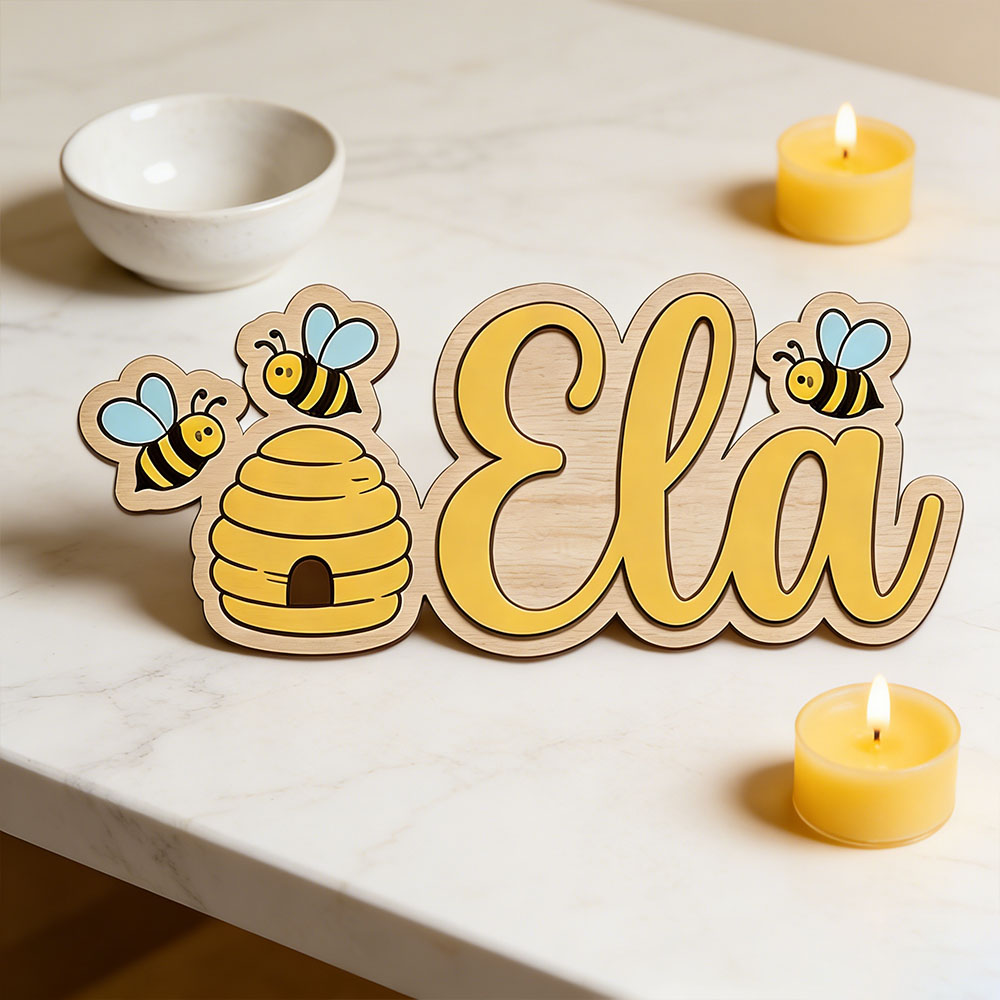 Personalized Cute Bee Hive Nam - Baby Nursery Decor Girl review and price