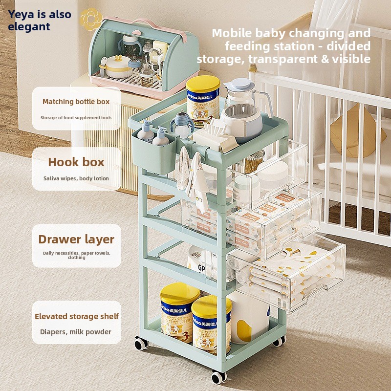 Movable Baby Storage Cart Mult - Baby Nursery Trolley review and price